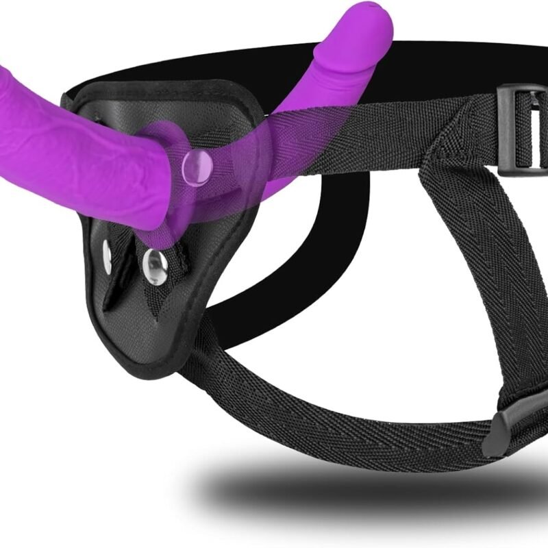 Strap On Dildo Womens Sex Toys - Double Ended Dildo Silicone Long Dildo Hands Free Masturbators Fantasy Dildo, Strap On Harness Big Dildo Anal Dildo Female Sex Toys Adult Toys for Women Lesbian
