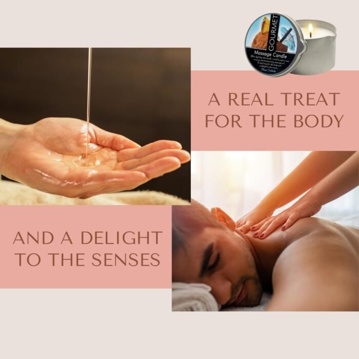 Gourmet Collection Piña Colada Massage Candle for Couples - Moisturizing & Hydrating Skin Care Body Massage Oils Candle - Natural, Vegan (6.76oz) 2344 - Image 5