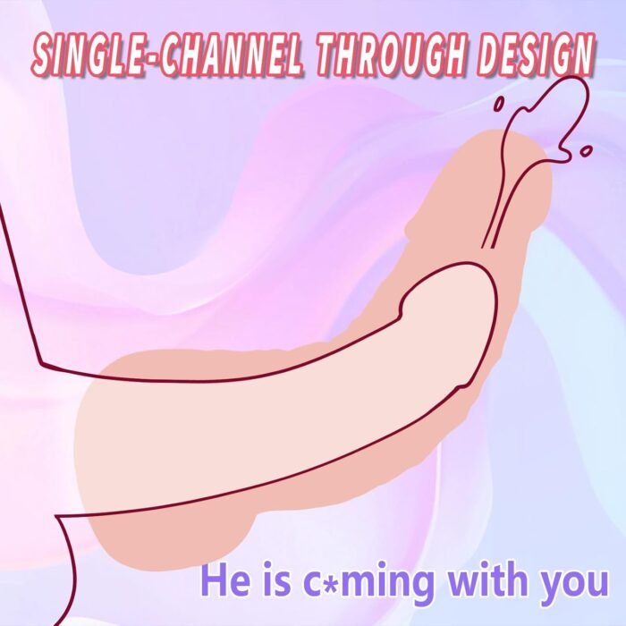2 in 1 Dildo Gay Sex Toy Male Masturbator with Penetrable Pee-Hole and Anus, Lifelike Dildo Shape Pocket Pussy with Balls and Vein, Sex Doll for Men Gay Couple - Image 4
