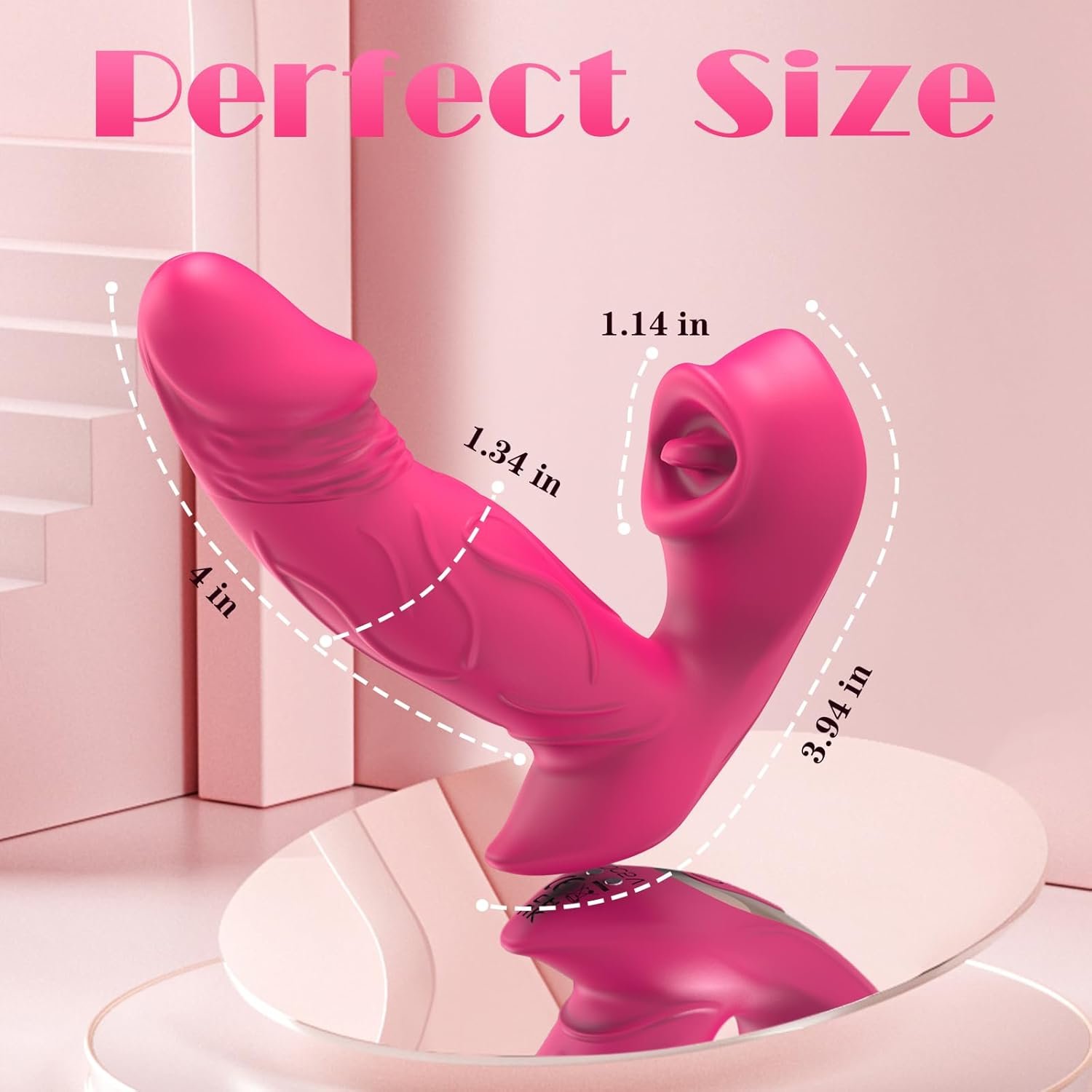 Wearable G Spot Dildo Panty Vibrator, App Remote Control Vibrating Panties with 10 Tongue Licking 10 Wiggling Vibration Modes, Rose Bullet Butterfly Vibrators Adult Female Sex Toys for Women Couples - Image 5