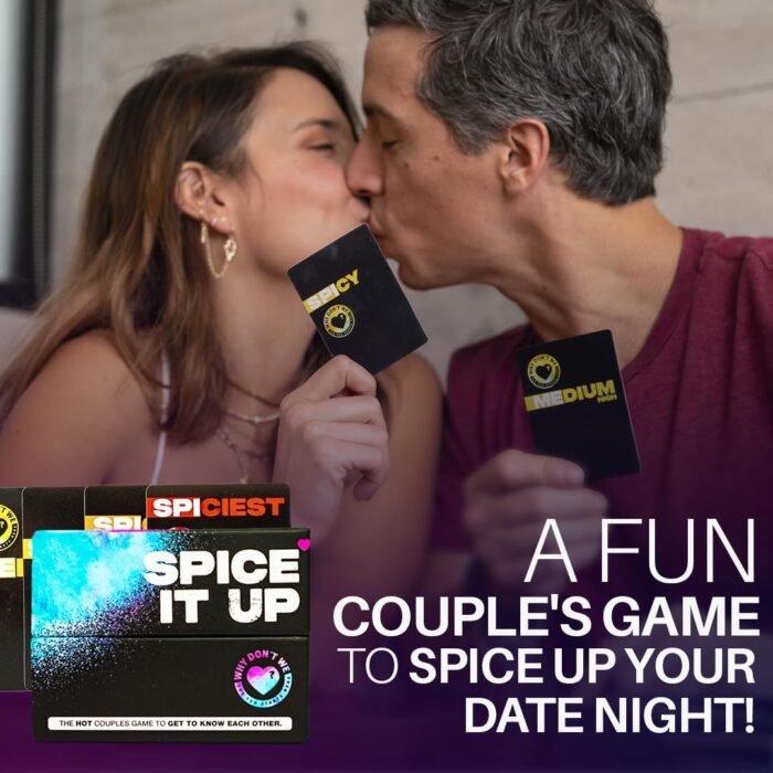 Why Don't We - Spice IT UP - Super Fun Couples Games for Date Nights: 150 Cards with Conversations, Spicy Dares & More - Best Date Night Games for Couples - Romantic Adult Couple Games - Image 3