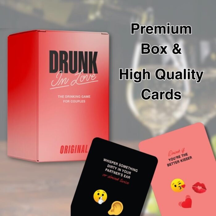Drunk in Love Original Couples Drinking Card Game Super Fun Date Night Games & Relationship Couples Games for Adults 100 Dare Cards for Your Partner Romantic Anniversary Party & Valentines Gifts - Image 4