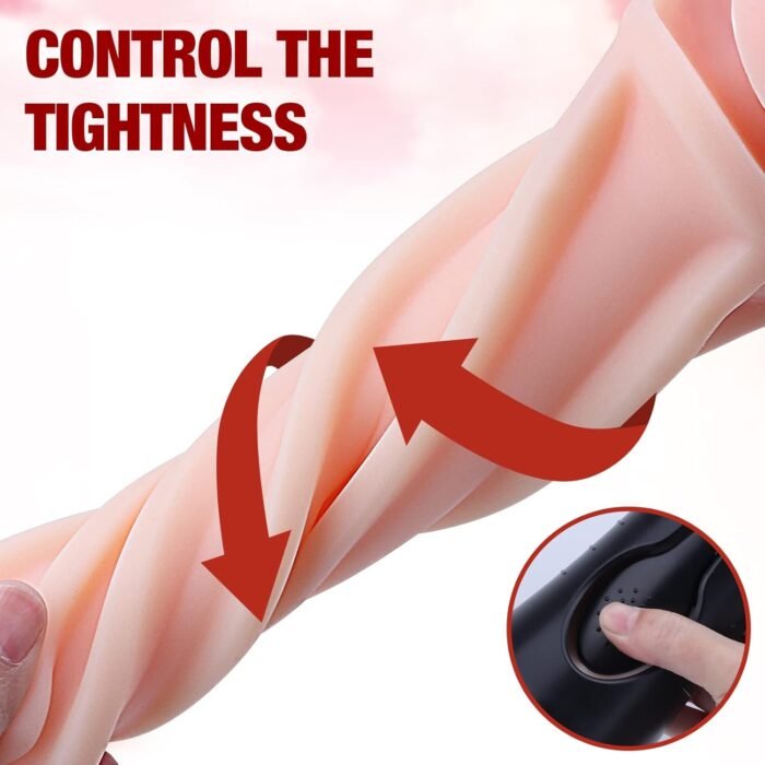 Mens Sex Toys Male Masturbator, Vibrating Masturbator Squeezable Pocket Pussy for Men with 7.5" Depth Lifelike Textured Vagina, Plump and Soft Fleshy Masturbating Stroker Toys, Adult Sex Toys for Men - Image 4