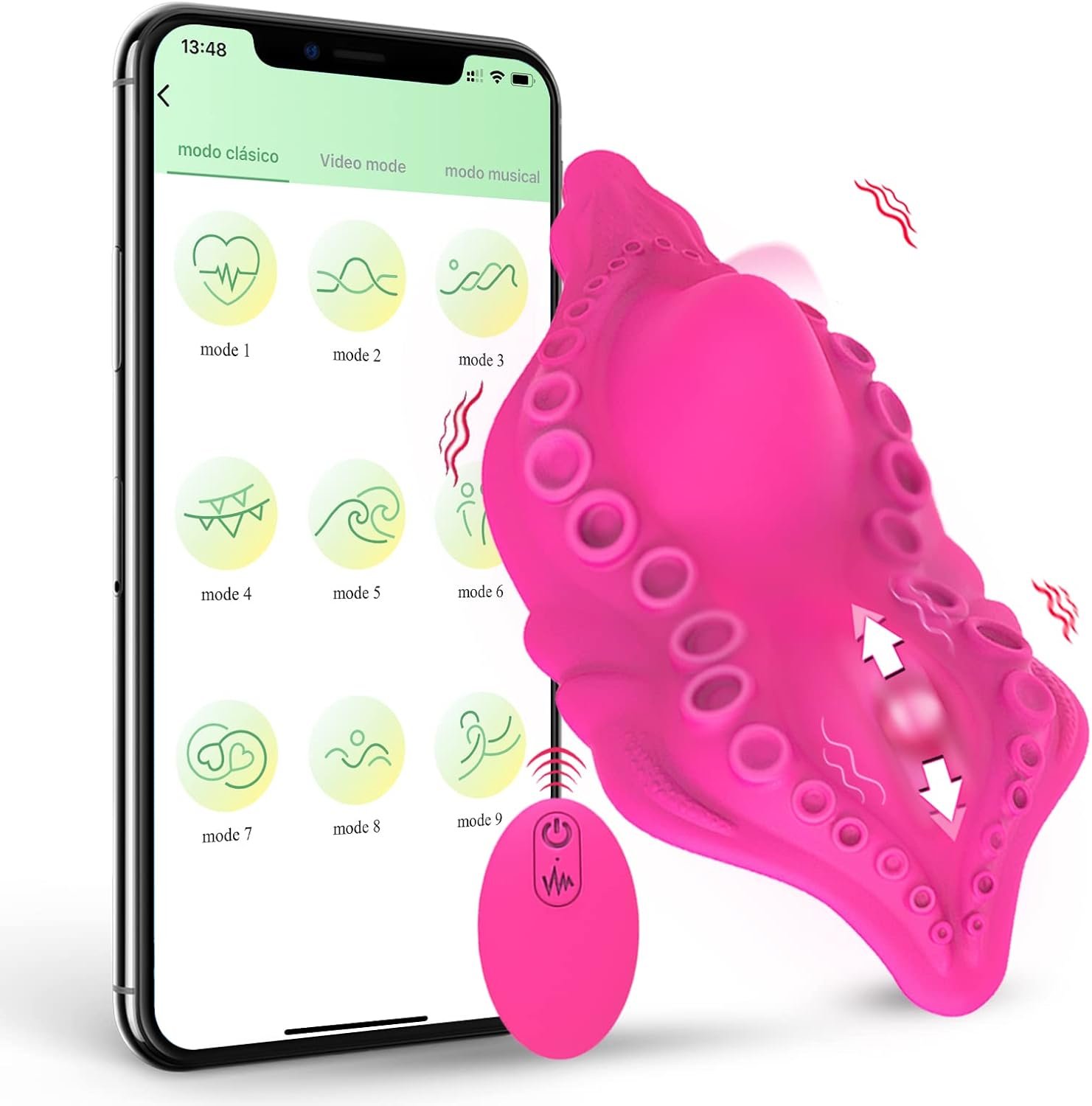 Wearable Panty Vibrator with App & Remote Control Vibrating Eggs,Rechargeable Butterfly Vibrators Clitorals Stimulator Vibrating Panties Wearable Sex Toy for Women (Red)