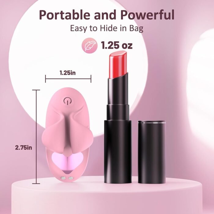 Adult Toys Mini Vibrator Women Sex Toys, 9 Vibrations Silicone Clitoral Stimulator Finger Vibrators Couples Sex Toys, Rechargeable Vibrater Nipple Clitoris Vibrator for Sex Toys & Games Her Pleasure - Image 4