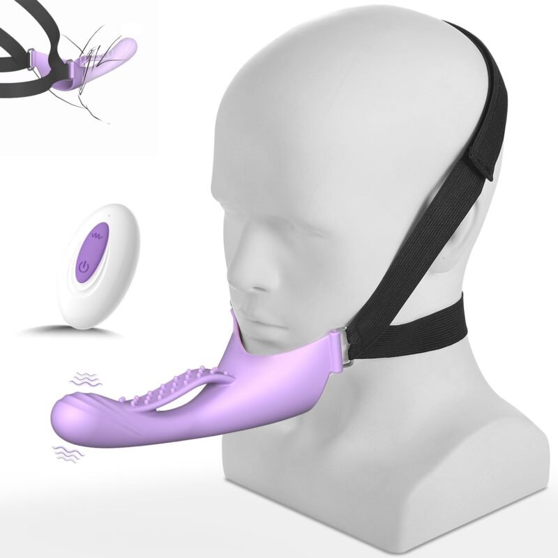 Headband Vibrator for Couple and Women, Adjustable Starp-on Dildo for G-spot Anal Stimulation, Wearable G Spot Vibrator Dildo Adult Toys with 10 Vibrating Modes, Remote Control Adult Sex Toys
