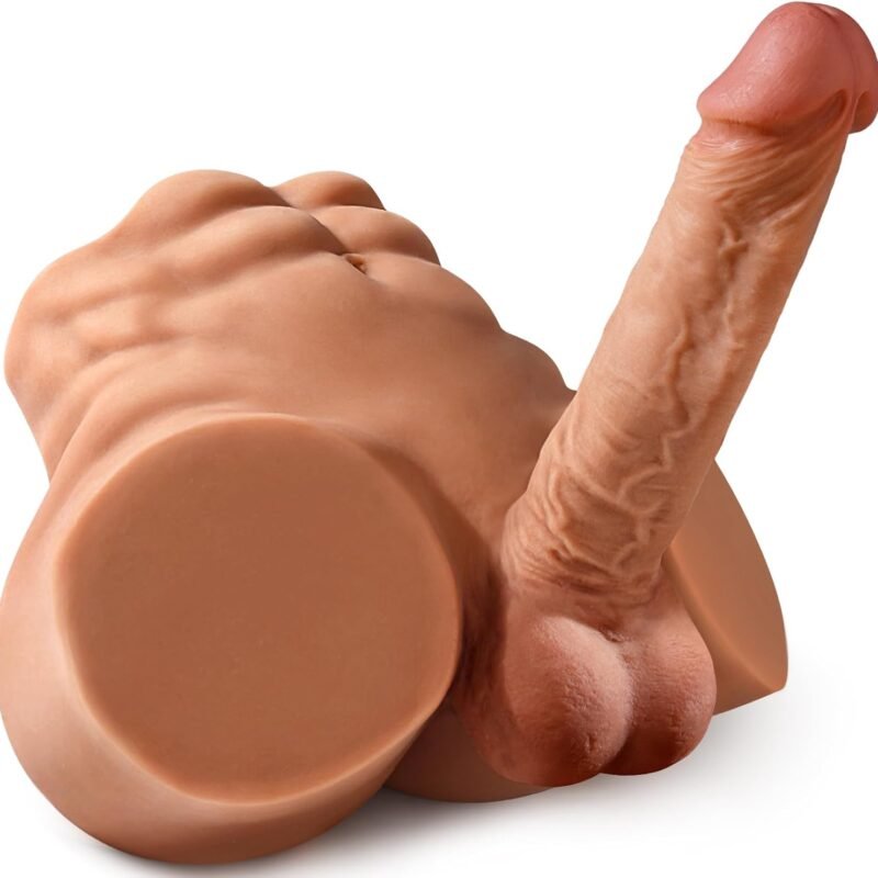 6.8LB Male Sex Doll with Dildo, Adult Torso Sex Doll Toys with 7.08in Huge Dildos for Women Masturbation, Unisex Masturbator Sex Toy with Penis Tight Anal for Gay Les Men Couple