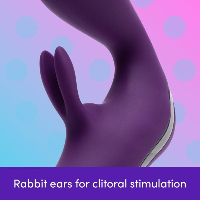 Lovehoney Desire Luxury Vibrating Strapless Strap On Dildo - 8 Inch Silicone Double Ended Dildo for Women - Rabbit Vibrator for Clit Stimulation - Adult Sex Toy - Waterproof & Rechargeable - Purple - Image 3