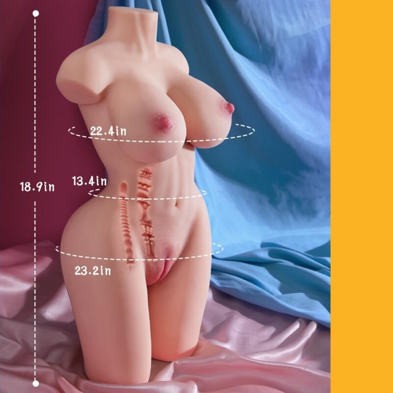 13Lb Sex Doll Love Doll with Soft Jelly Boobs Tight Pocket Pussy & Ass,Goyha Torso Male Masturbator Dolls Adult Sex Toy for Men Orgasm, Adjustable Legs Love Doll for Different Sex Position