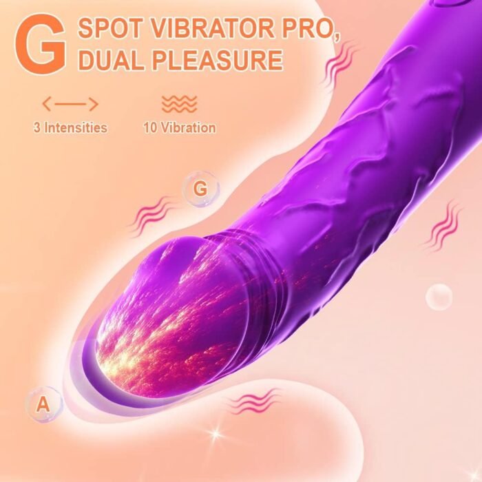 7.6 Inch Realistic Dildo Vibrator for Women，10 Powerful Vibration Modes for Clitoral and G-spot Stimulation, Waterproof Rose Adult Sex Toys for Women and Couples - Image 2