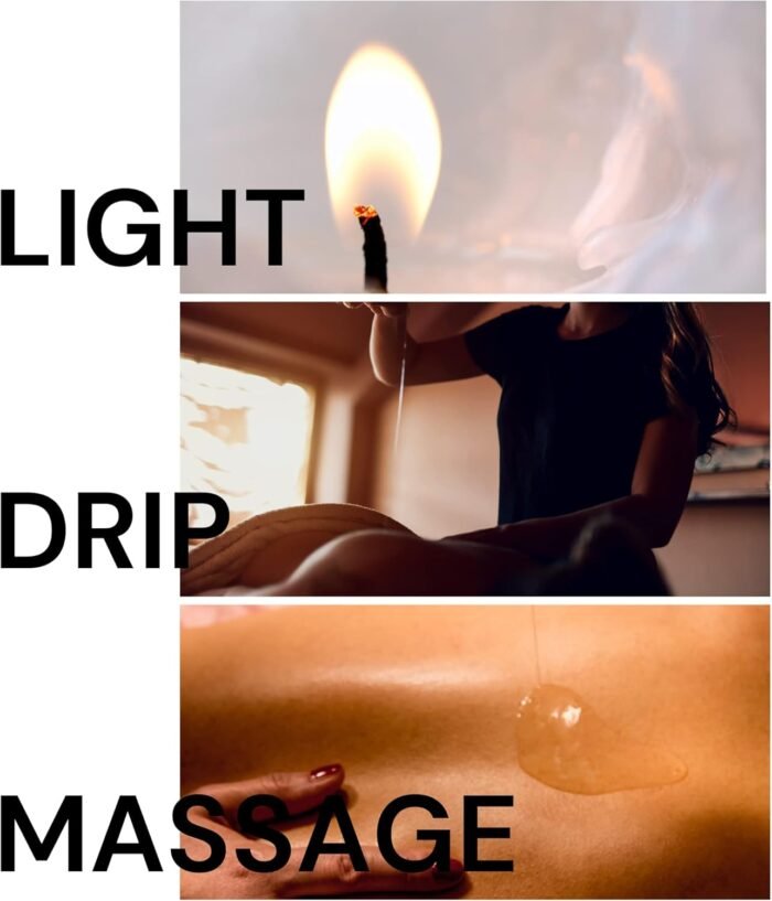 Drip Co Massage Candle - Soy Wax Aromatherapy Candle for Relaxing Oil Therapy, TikTok Trend, Scented Candles for Couples, Spa Essentials, Elegant Massage Experience Massage Candle (Smokey Vanilla) - Image 6