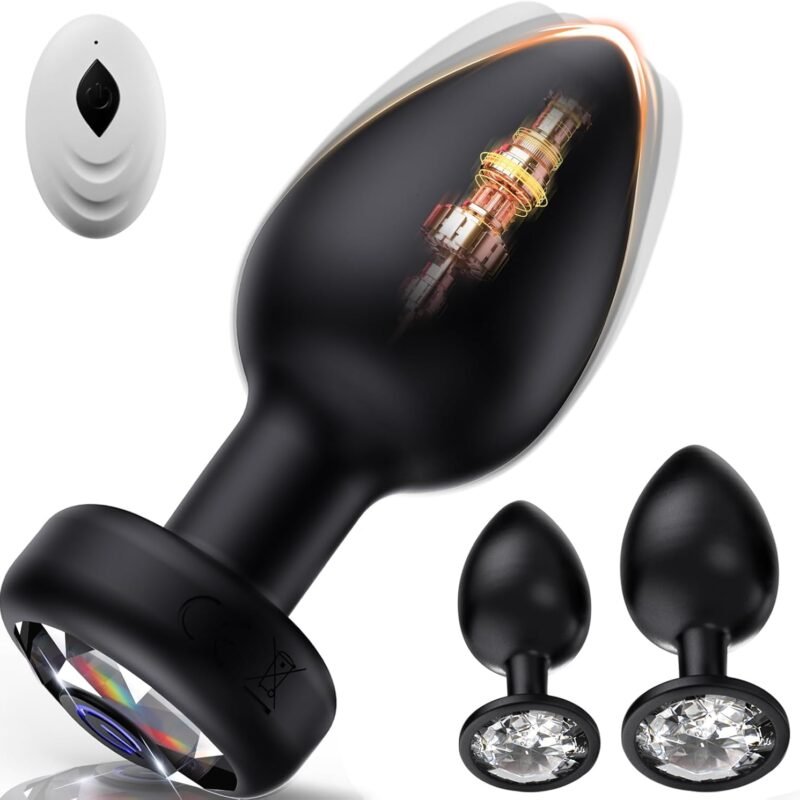 Anal Plug Vibrating Butt Plug, Adult Sex Toys 3PCS Silicone Anal Plugs, Anal Sex Toys with Remote Control 10 Vibrating Vibrator for Men Women, Anal Toys Adult Sex Toy & Games Prostate Massager