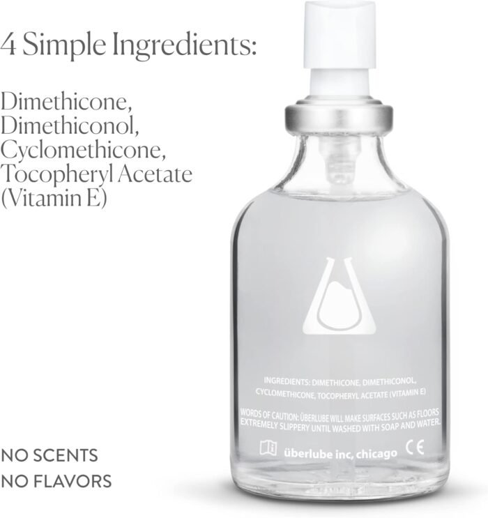 Uberlube Silicone Base Lube - 55ml Bottle Unscented Silicone Lubricant Personal Lubrication - Latex Safe Privacy Sex Lube Liquid for Couples Women & Men - Flavorless, Vaginal & Anal Lube - 1.86 Fl Oz - Image 6