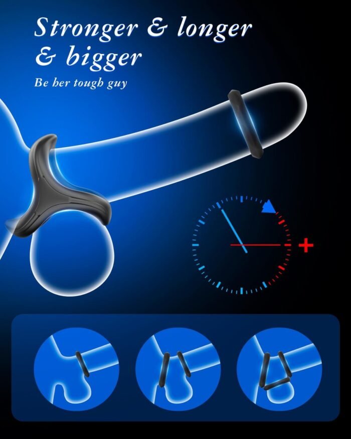 Sex Toys Penis Ring Silicone Cock Rings for Men Erection Sex Silicone, 8 Sizes Cockring Cock Sexual Stimulation Device Ring Pleasure for Men, Adjustable Cock Ring Set Adult Toys Anillo para Pene - Image 3