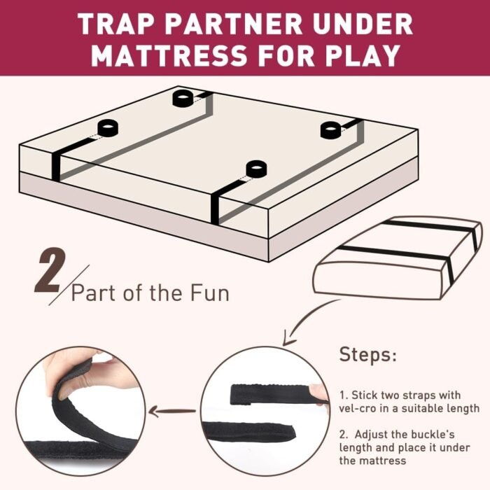 Sex Toys Bondage BDSM Restraints, Couples Sex Toys Bondage Restraints BDSM Kit, 75'' Adjustable Bed Restraints Sex Straps Set with Handcuffs Blindfold Tickler, Couple Adult Toys - Image 4