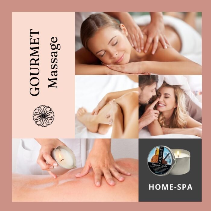 Gourmet Collection Piña Colada Massage Candle for Couples - Moisturizing & Hydrating Skin Care Body Massage Oils Candle - Natural, Vegan (6.76oz) 2344 - Image 2