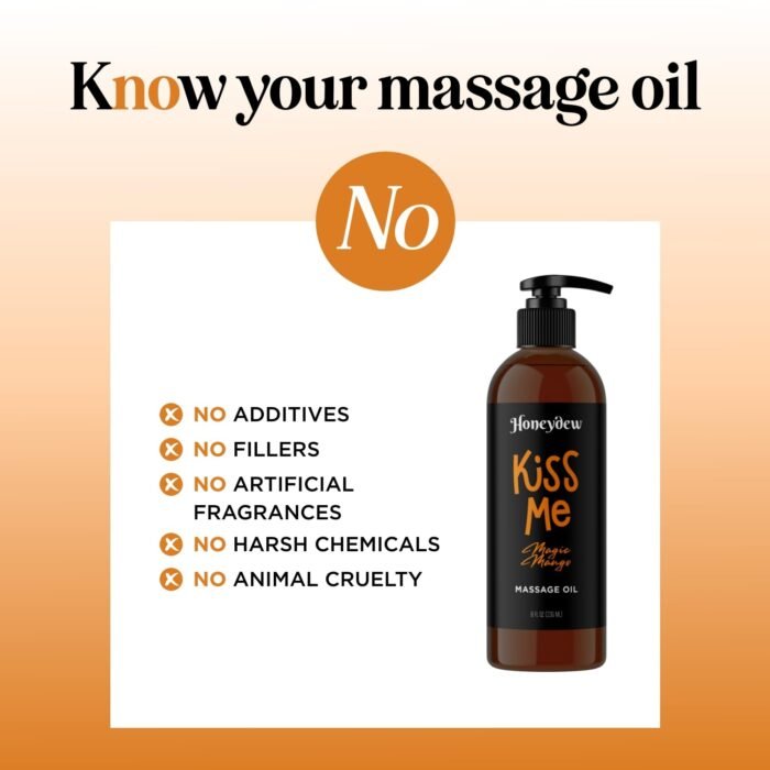 Mango Sensual Massage Oil for Couples - Alluring Tropical Full Body Massage Oil for Date Night and Nourishing Body Moisturizer with Sweet Almond - Vegan Non Staining Non Greasy Smooth Gliding Formula - Image 4