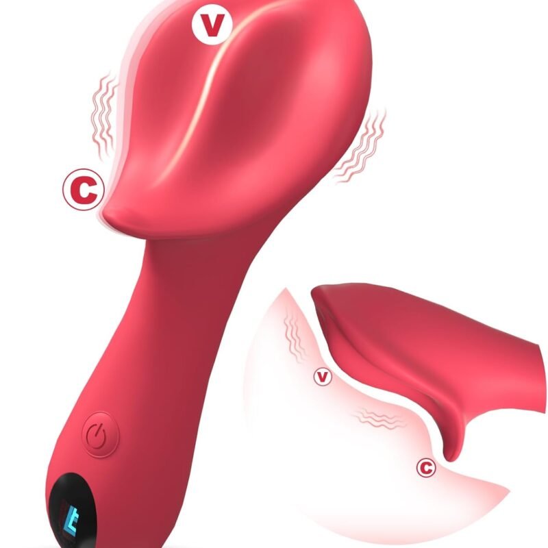 Vibrator Wand Women Sex Toys - 3 In 1 Clitoris Vagina Labia Vibrator, LCD Clitoral Stimulator 9 Vibration, Vibrating Nipple Bullet Female Adult Sex Toy, Healexcer Sexual Stimulation for Women Pleasure