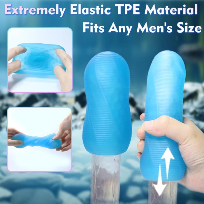 Male Masturbator Adult Sex Toys for Men - Spinning Textured Stroker Pocket Pussy for Men Masturbation, Ultra-Soft Stretchy Egg Penis Blowjob Sex Toy with Storage Box, Pocket Pussies Masturbators - Image 3