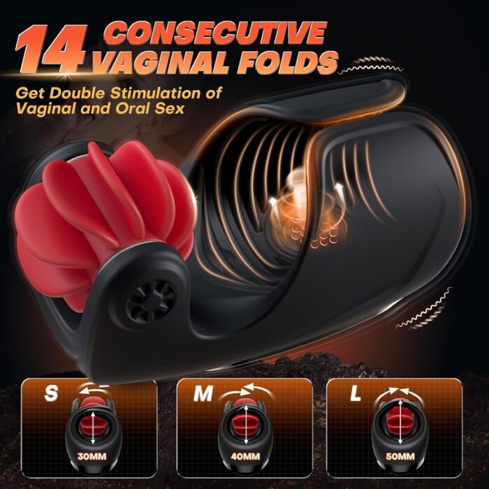 Male Sex Toys for Men Orgasm,Male Masturbator Penis Training Vibrator, 360°10 Tongue-Licking & Tapping & Vibrating Sex Toy Male Stroker Trainer, Mens Penis Trainer Masturbators Adult Sex Toys Men Gays - Image 5