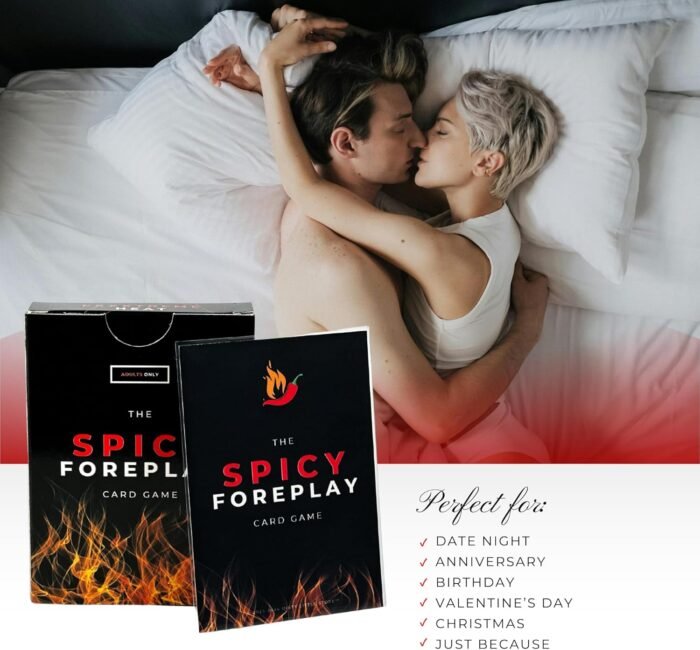 Bedroom Game for Adult Couples - The Spicy Foreplay Card Game for Him or Her; Spicy Gift for Couples Date Night Card Game with Pre-Sleeved Cards (26 Prompts) - Image 2