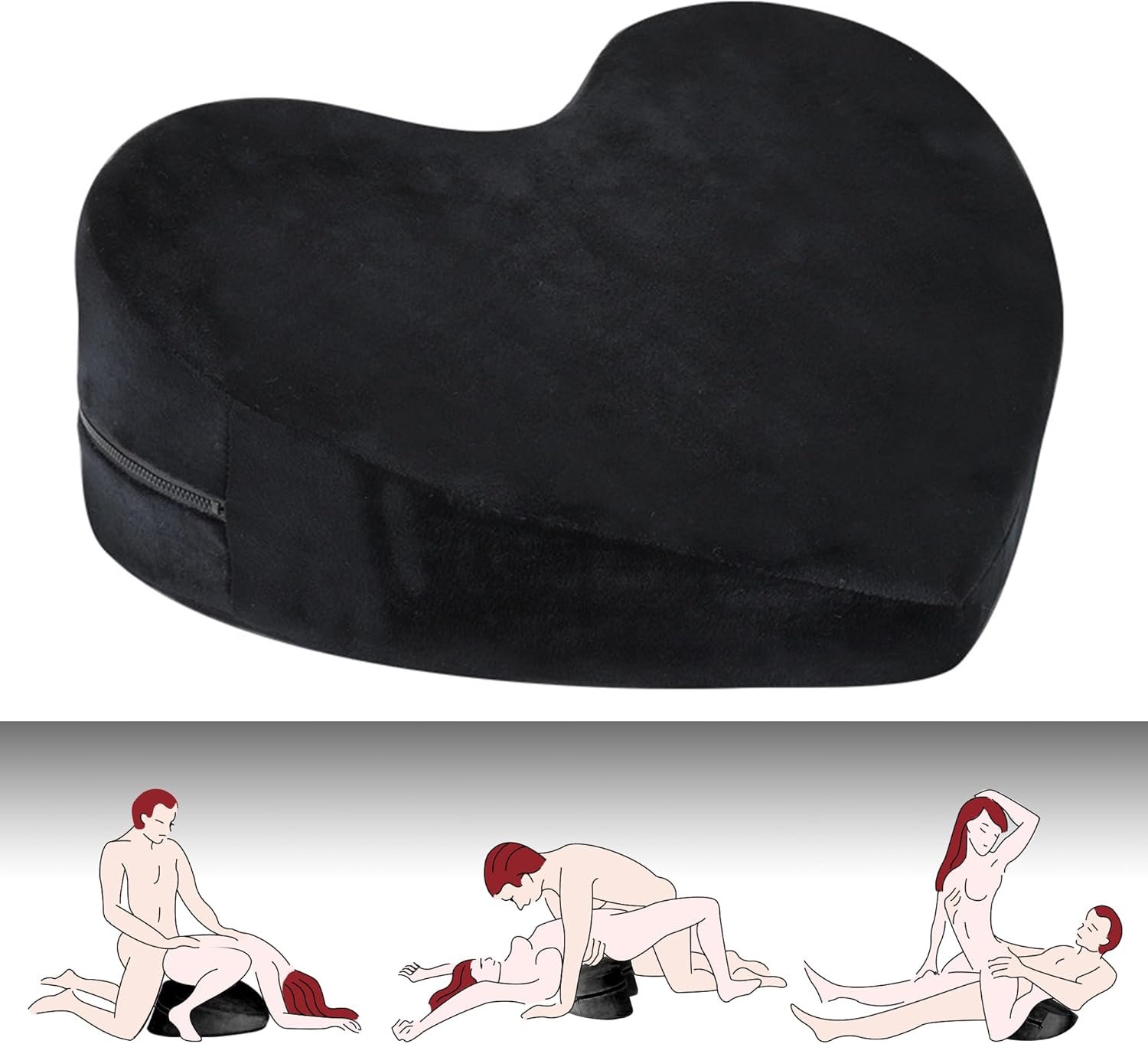 Sex Pillow Foam Heart Pillow Sex Position Pillow for Adults Sex Cushion Sex Furniture for Bedroom Couples Sex Toys