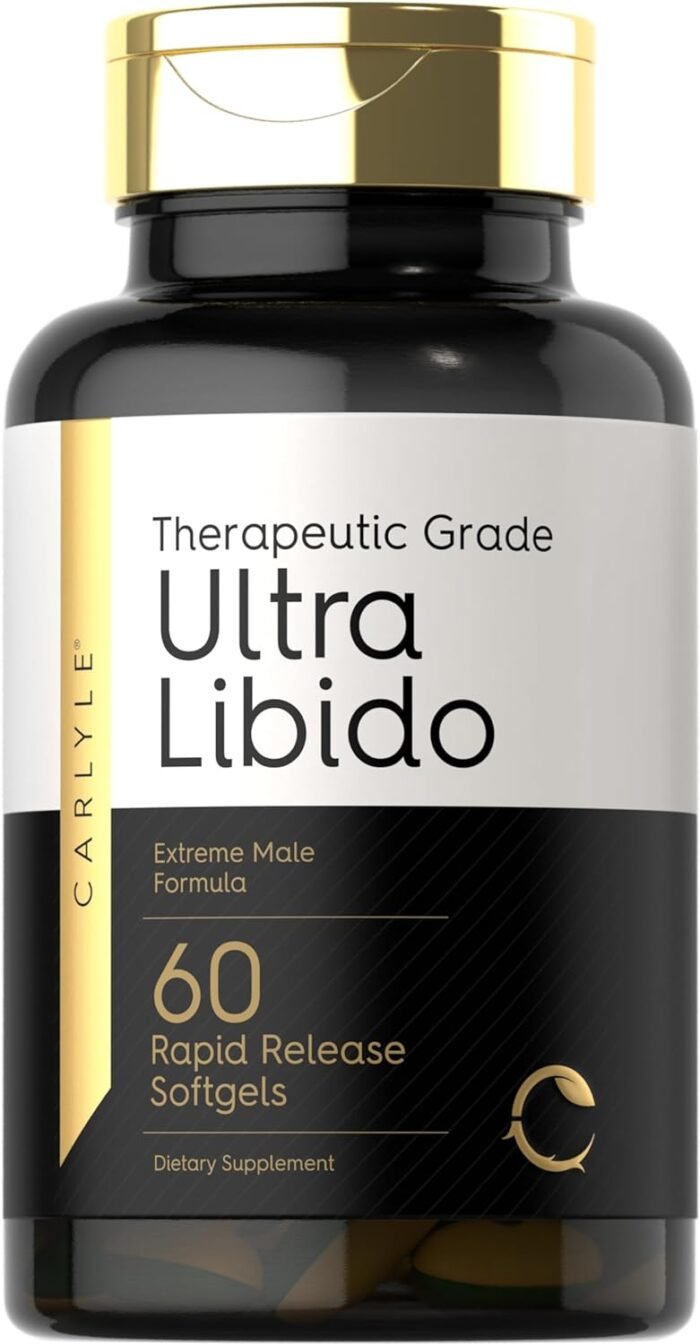 Carlyle Ultra Libido Supplement for Men | 60 Softgel Capsules | Extreme Male Formula | Non-GMO & Gluten Free