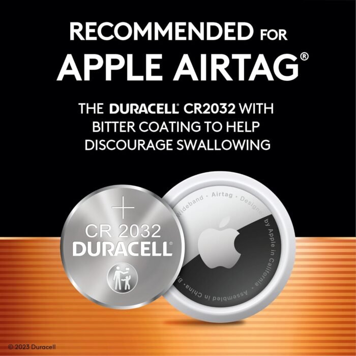 Duracell 2032 Lithium Battery. 4 Count Pack. Child Safety Features. Compatible with Apple AirTag, Key Fob, and other devices. CR2032 Lithium 3V Cell. 2032 Battery, Lithium Coin Battery - Image 3