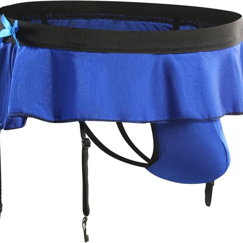 Sissy Pouch Panties for Men Crossdressers Men's Lingerie Skirt G-String Thongs Underwear Briefs with Garters