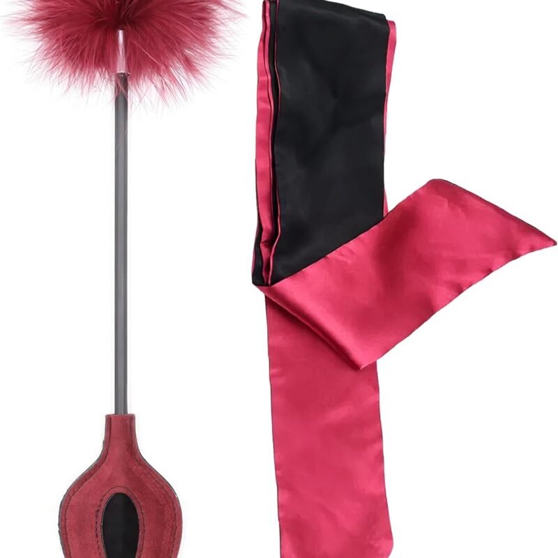 Sex Feather Tickler for Adult Sex Play Spanking Ticklers Adults Bedroom Feather Whips for Sex Play Blindfold BDSM Kit Fetish Sex Toys Blindfold Sex Play SM Set