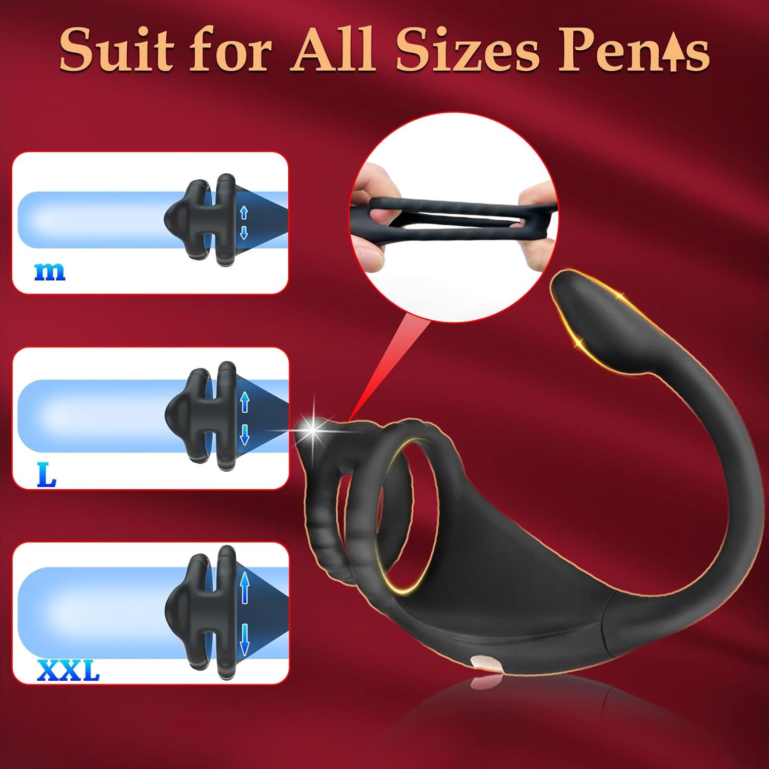 APP Controlled Vibrating Cock Ring with Mini Bullet - Remote Control Prostate Sex Toy and Anal Plug for Men - Image 7