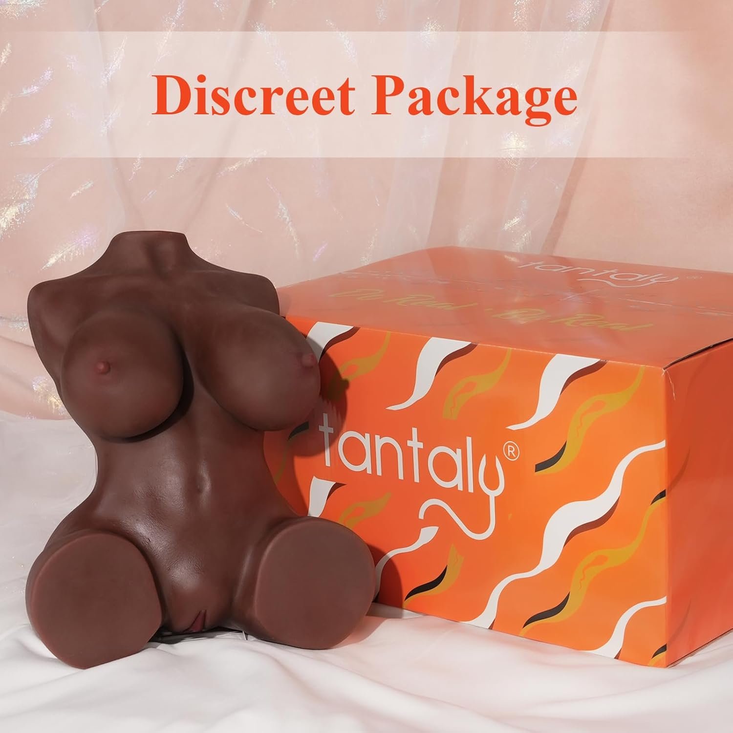 TANTALY 8LB Torso Sex Doll Selena, Male Sex Toy with Big Boobs and Ultra Soft Ass, Realistic 3D Textured Vaginal and Anal Tunnel Sex Dolls for Men, Male Masturbator Portable Sex Toy for Men (Ebony) - Image 5