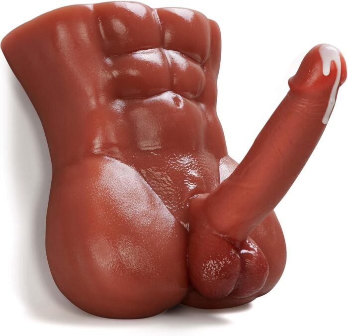Male Sex Doll Torso Masturbator - 6.8LB Realistic Men Sex Dolls with Flexible 8.3in Dildo Huge Cock Female Masturbation Silicone Doll with Tight Anal Hole Unisex Adult Sex Toy for Women Gay Couple