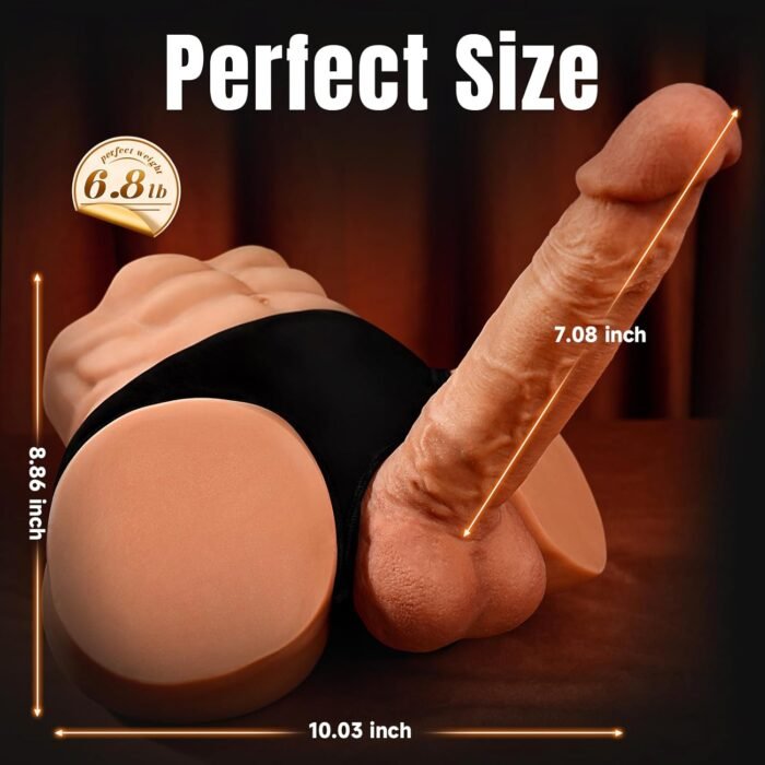 6.8LB Male Sex Doll with Dildo, Adult Torso Sex Doll Toys with 7.08in Huge Dildos for Women Masturbation, Unisex Masturbator Sex Toy with Penis Tight Anal for Gay Les Men Couple - Image 6