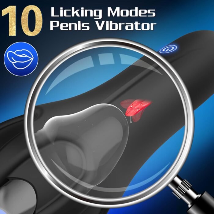 Male Masturbator Sex Toys for Men, Male Penis Vibrator for Mens with Tongue Licking, Masterbater Adult Sex Toy for Couples Him Gay Women Pleasure - Image 4