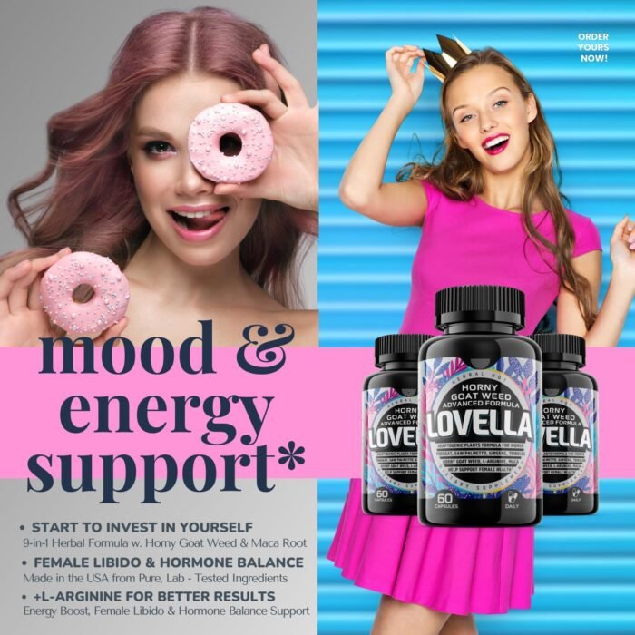 Hornygoatweed Women - Libido Booster for Women, Mood, Energy & Hormone Balance for Women w. Maca Root - Female Libido Booster w. Ginseng - Libido Supplement for Women w. Tribulus terrestris -60ct USA - Image 6
