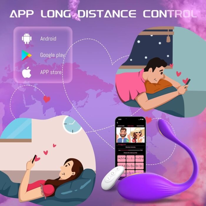 APP Remote Control Vibrator Sex Toys, Wearable Panty Mini G Spot Bullet Egg Vibrators with 10 Vibration Modes, Rose Dildo Clitoral Vagina Anal Stimulator, Adult Sex Toy for Women or Couples - Image 3