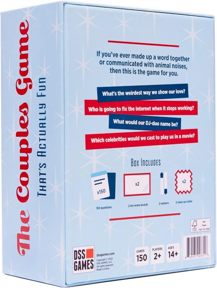 DSS Games The Couples Game That's Actually Fun [Date Night Game, Couples Idea, Relationship Card Game, Couples Activity, Couples Card Game, 2 Player Game for Adults, Gift for Her, Gift for Him] - Image 4