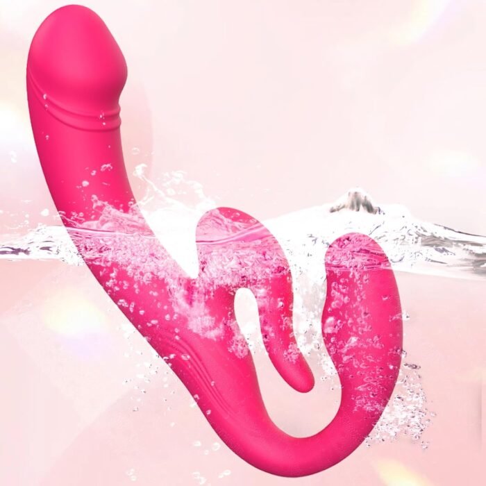 Strapless Strap On Dildo Harness Lesbian Sex Toys, Licking Anti-Slip Silicone Realistic Double-Ended Vibrating Butt Plug, Adult Anal Sex Toys for Women Couples Sexual Pleasure Tools - Image 5