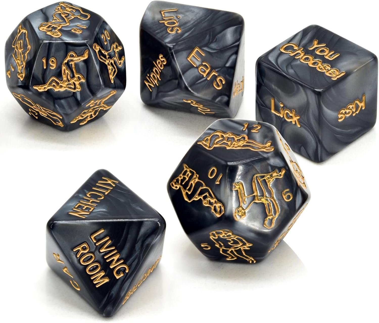 Sex Dice Naughty Positions Dice for Adult Couple Sex Games Romantic Foreplay Couple Sex Toy for Lover 5 PCS - Image 8