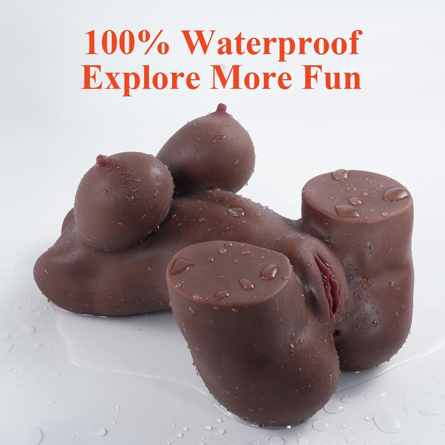 TANTALY 8LB Torso Sex Doll Selena, Male Sex Toy with Big Boobs and Ultra Soft Ass, Realistic 3D Textured Vaginal and Anal Tunnel Sex Dolls for Men, Male Masturbator Portable Sex Toy for Men (Ebony) - Image 4