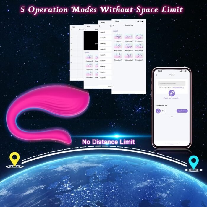 APP & Remote Control Vibrating Panties Wearable Vibrator, Healexcer Smartphones Dual Motors Adult Sex Toys for Women Couples Pleasure with Vibrating Ball 9 Stimulations, Couples Sex Products Games - Image 5