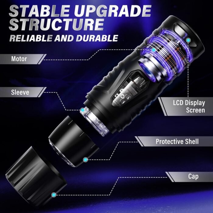 Automatic Male Masturbator Sex Toys for Men - Adult Toy Male Sex Toys with 7 Thrusting & 7 Rotating Modes,Hands Free Pocket Pussy Sex Machine with Visual Window & Suction Base Electric Penis Pump - Image 6