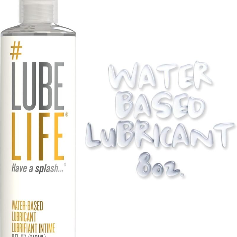 Lube Life Water-Based Personal Lubricant, Lube for Men, Women and Couples, Non-Staining, 8 Fl Oz
