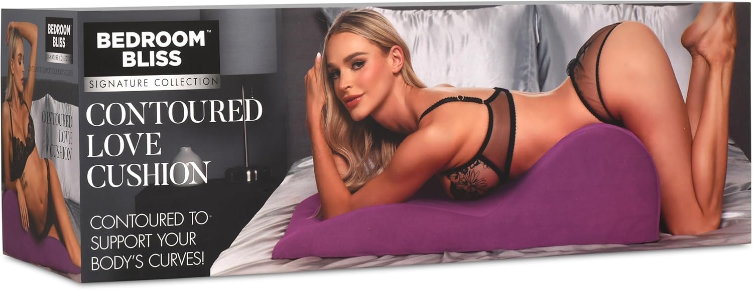 BEDROOM BLISS Contoured Love Cushion for Men, Women & Couples. Ergonomically Design with Curves for Sexual Positioning & Deep Penetration. High-Density Foam. Easy to Clean Covers. 1 Piece, Purple - Image 10
