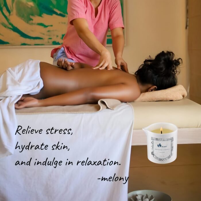 MELONY Lavender Massage Candle, 8.1oz Massage Oil & Lotion Candles for Relaxing Massage, Holiday Gift for Women & Men - Image 4