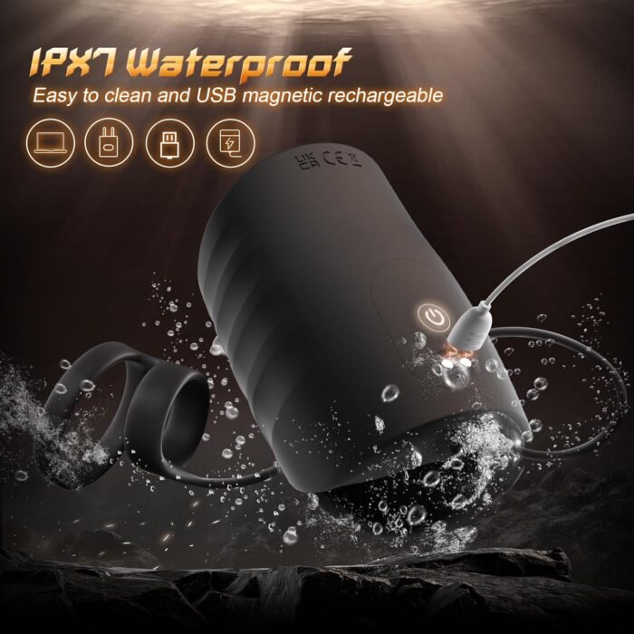Male Sex Toys for Men Vibrator, 9 Vibrating Stretchy Male Masturbator with 2 Cock Penis Ring, APP & Remote Control, Penis Trainer Sex Machine Vibrators for Men Couple, Adult Sex Toys & Games Stroker - Image 7