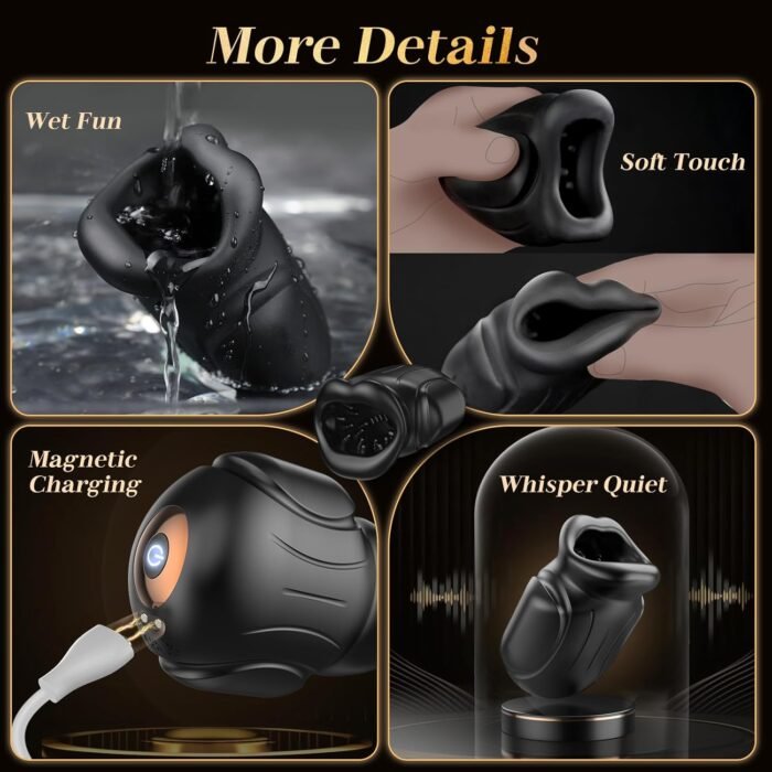 Male Sex Toys for Men - Male Masturbator Penis Vibrator with 10 Vibrating & APP, Mouth Blowjob Male Stroker Trainer Adult Toys for Prolong Endurance, Pocket Pussy Mens Sex Toy Sex Machine - Image 7