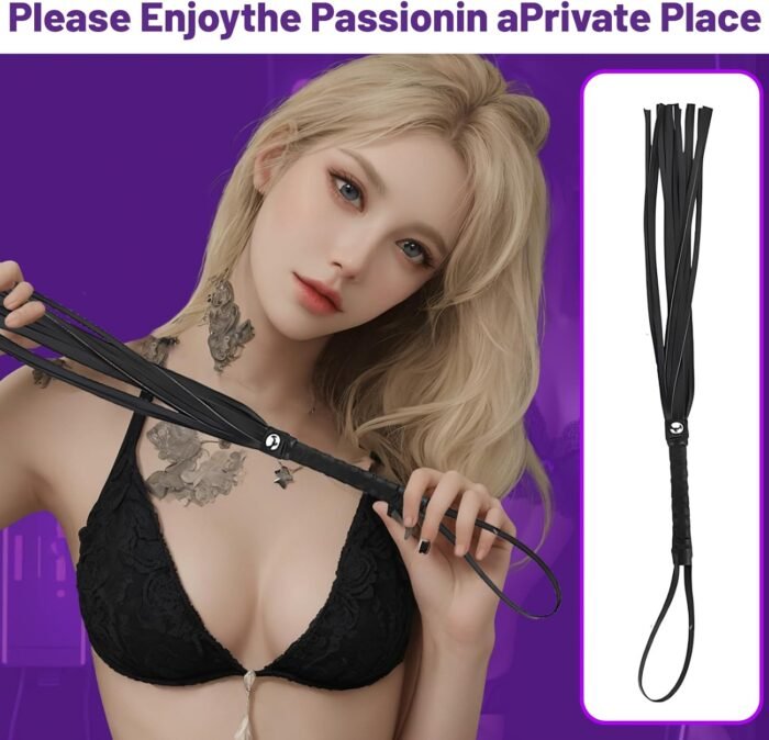 15 PCS Sex Bondage BDSM Kits Restraints, Fetish Handcuffs Ankle Cuff Collar Blindfold Whip Rope Nipple Clamps Paddle Anal Toys Ball Gag Adult Games Foreplay Sexy Toys for Couples - Image 6