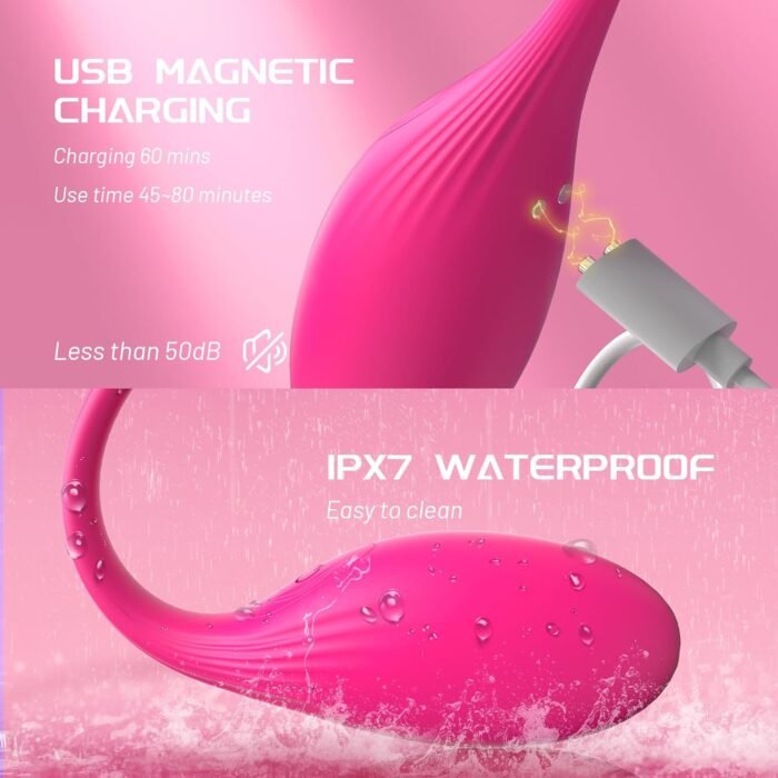 APP Remote Control Vibrator Sex Toys, Wearable Panty Mini G Spot Bullet Egg Vibrators with 10 Vibration Modes, Rose Dildo Clitoral Vagina Anal Stimulator, Adult Sex Toy for Women or Couples - Image 7
